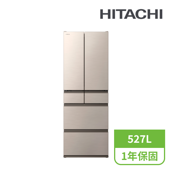 HITACHI 日立】527L日本原裝變頻六門冰箱-星燦金(RHSF53NJ)(RHSF53NJ