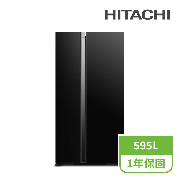【HITACHI 日立】595公升變頻琉璃對開冰箱-琉璃黑(RS600PTW-GBK)
