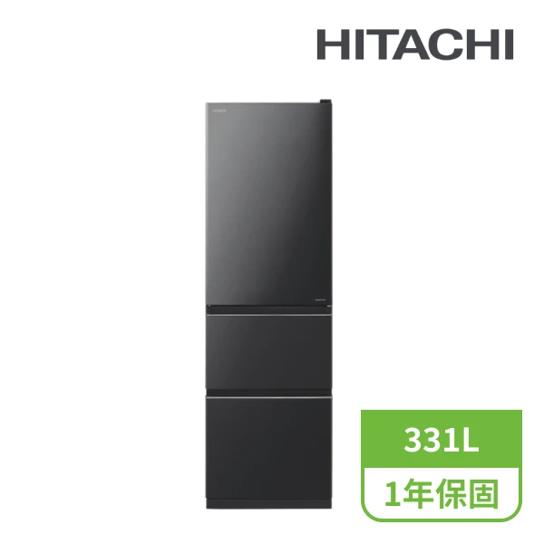 【HITACHI 日立】331L三門變頻冰箱-星燦灰(RV36C-BBK)
