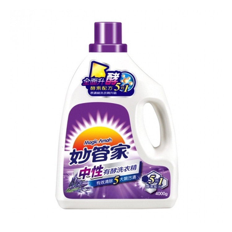 【妙管家】有酵洗衣精-中性 4000g(.)
