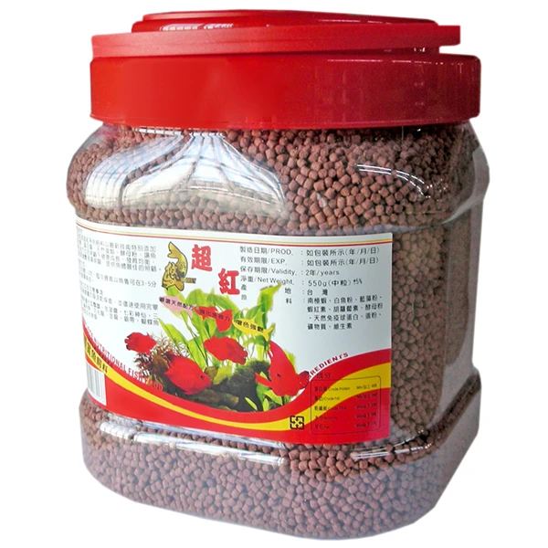 【悠游】超紅觀賞魚飼料-中粒(550g+-5%/罐)