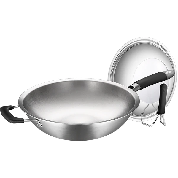 【ASD 愛仕達】歐系三層鋼無油煙炒鍋 36cm(1入)