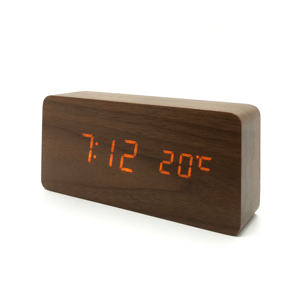 台暐】USB木紋鬧鐘TW-5277 15.2x7x4(顏色隨機出貨) - 全聯全電商