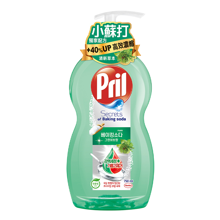 【PRIL 淨麗】小蘇打高效洗碗精-草本(750ml) - 全聯全電商