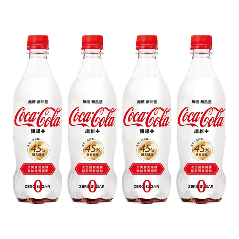 【Coca Cola 可口可樂】纖維+寶特瓶(600mlx4)