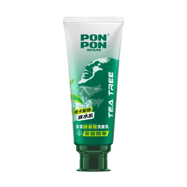 【PON PON 澎澎】男士茶樹精華淨化洗面乳(100g)