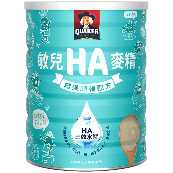 【Quaker 桂格】敏兒HA麥精-纖果順暢(700g/罐)
