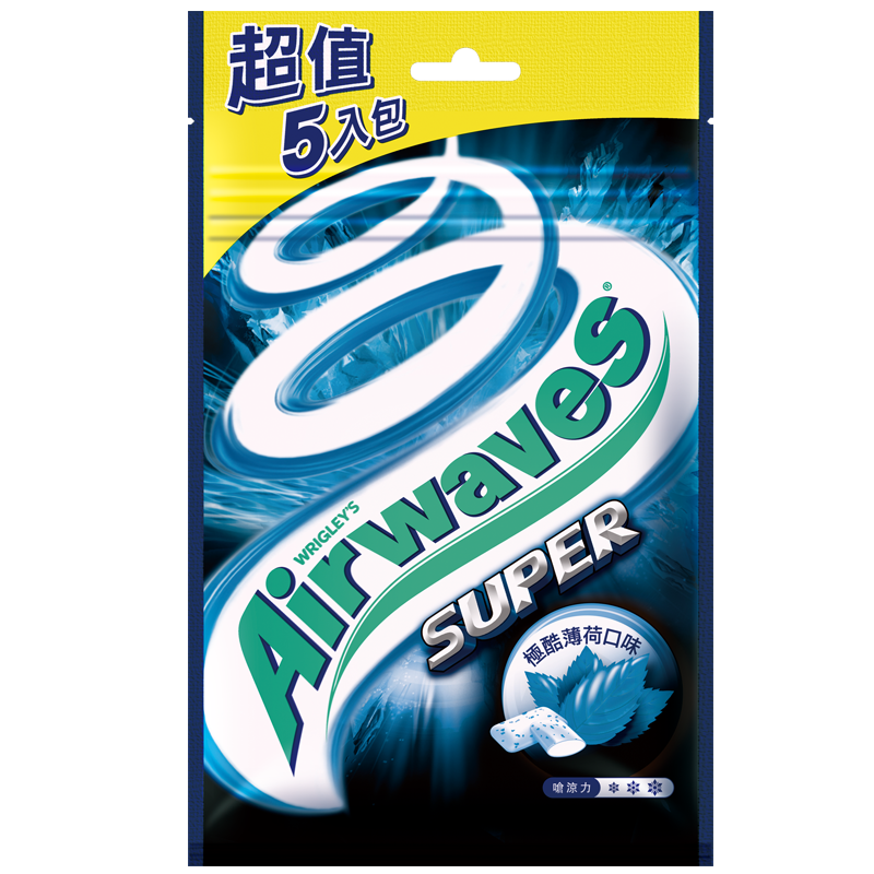【Airwaves】極酷嗆涼無糖口香糖-極酷薄荷(28g*5入)