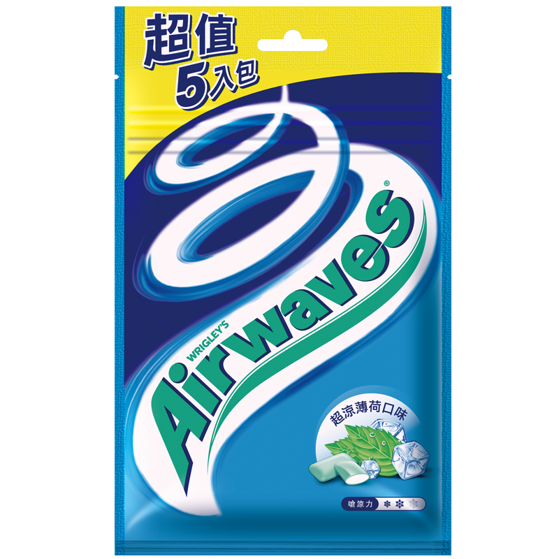 【Airwaves】超涼無糖口香糖-超涼薄荷(28g*5入)