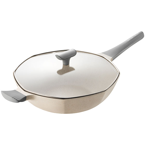 【ASD 愛仕達】麥飯石八角不沾炒鍋 32cm(1入/含鍋蓋) - 全聯全電商