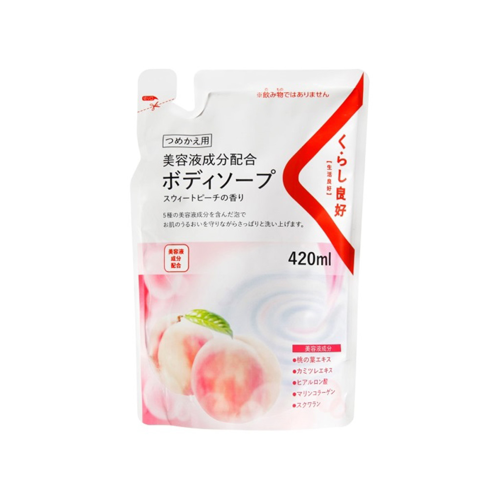 【生活良好】沐浴乳-水蜜桃香420ml(效期較短，效期依包裝標示)