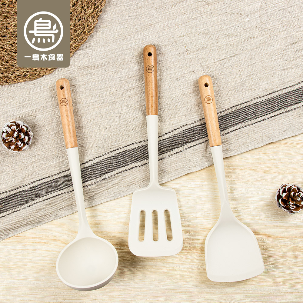 【一鳥】櫸木矽膠料理用具(湯勺) - 全聯全電商