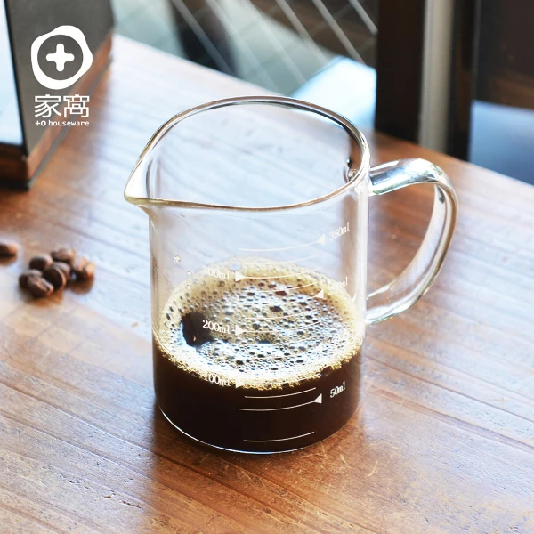 【悶蒸十五】附刻度耐熱玻璃咖啡公杯量壺(350ml)