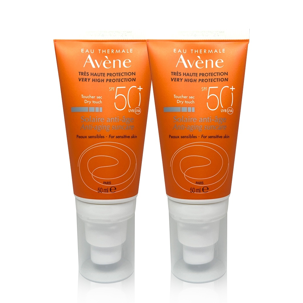 にんにん漾專用 Avene 雅漾】全效緊緻防曬液SPF50+ 50ml 二入組(台灣公司貨