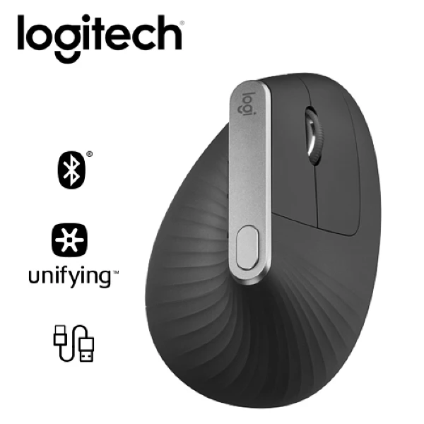 【Logitech 羅技】MX VERTICAL 無線垂直滑鼠(人體工學舒適抓握)