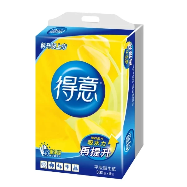 【得意】平版衛生紙(300張*6包)
