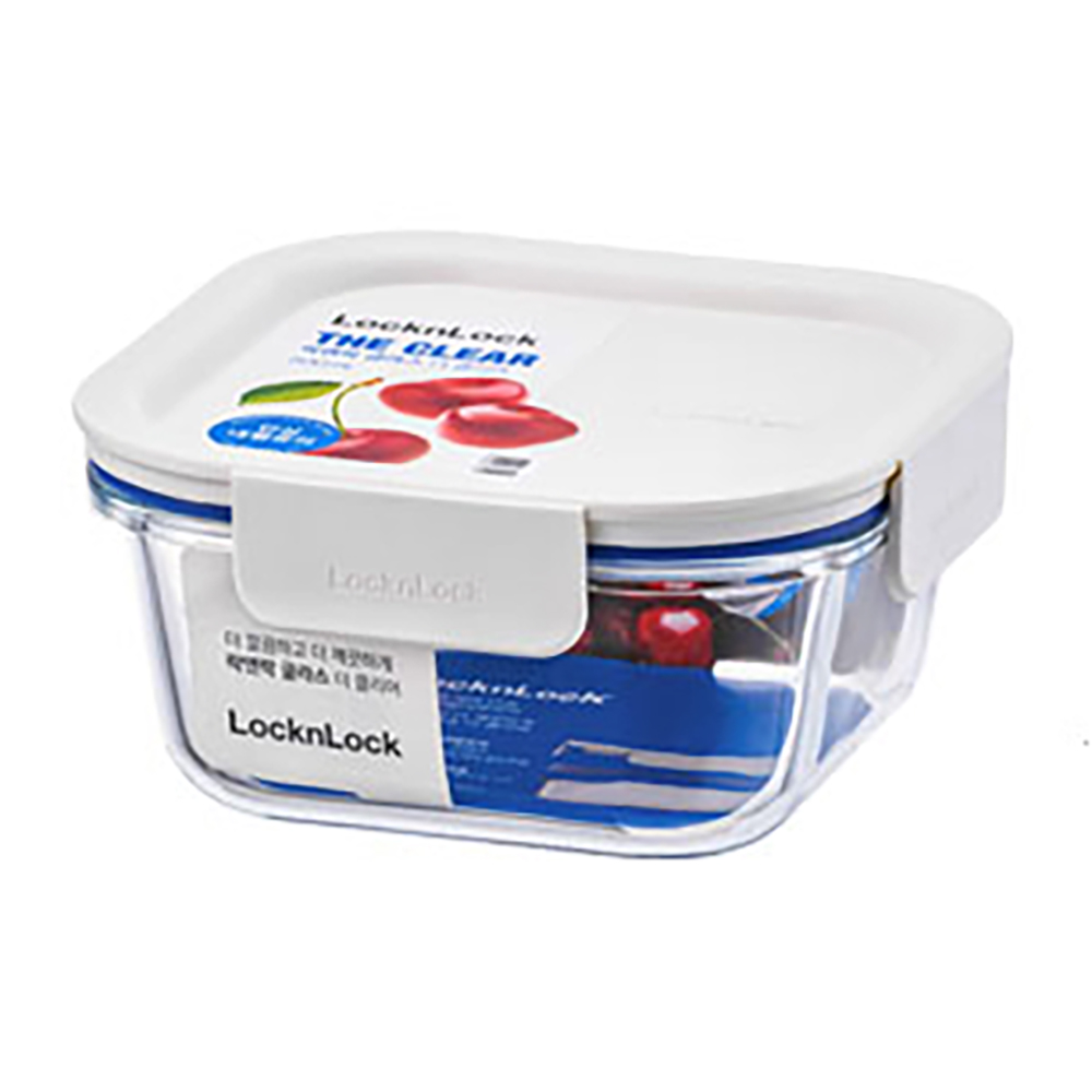 【LocknLock 樂扣樂扣】新美學玻璃保鮮盒-正方形(1A01-LNG214WHT) - 全聯全電商