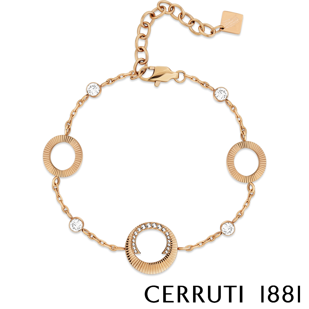 【CERRUTI 1881】限量2折 義大利經典PLEAT手鍊 全新專櫃展示品(CB1003)