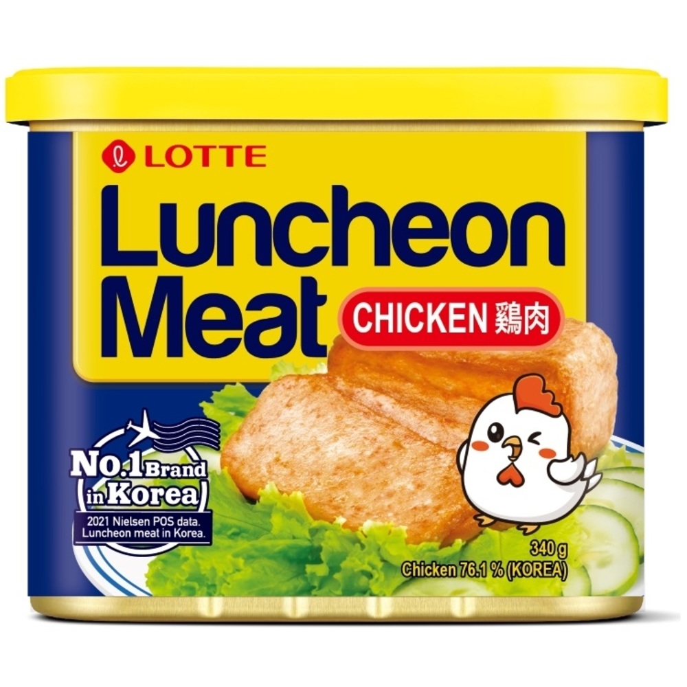 【LOTTE 樂天】LOTTE雞肉午餐肉(原味)(340g/效期較短，效期依包裝標示)