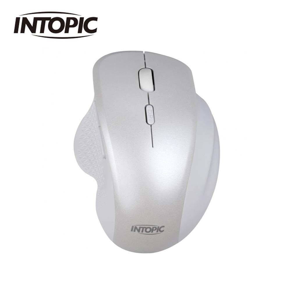 【INTOPIC 廣鼎】MSW-Q770 2.4GHz飛碟無線靜音滑鼠-珍珠白(貼心的按鍵靜音設計有效減少按鍵使用噪音) - 全聯全電商