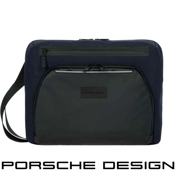 【Porsche Design 保時捷】限量3折 德國頂級旅行肩背包斜背包 全新專櫃展示品(深藍色 OLC1522BLUE)