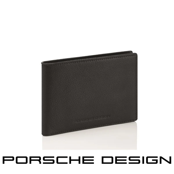 【Porsche Design 保時捷】限量3折 德國頂級小牛皮10卡皮夾 全新專櫃展示品(黑色 OSO9901)