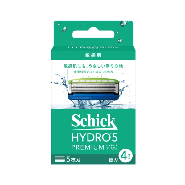 【Schick 舒適牌】水次元5Premium敏感用刮鬍刀頭(刀片4入)