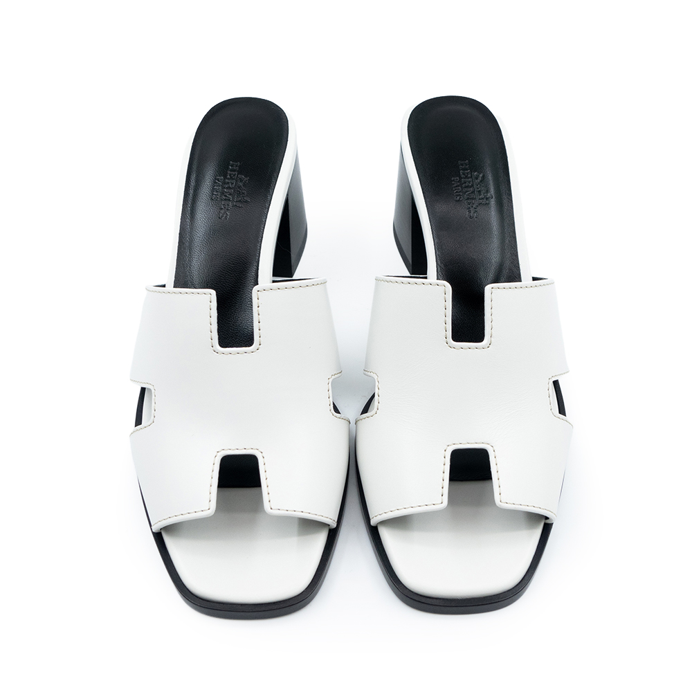 【HERMES 愛馬仕】Helia 60涼鞋 (白/37.5)
