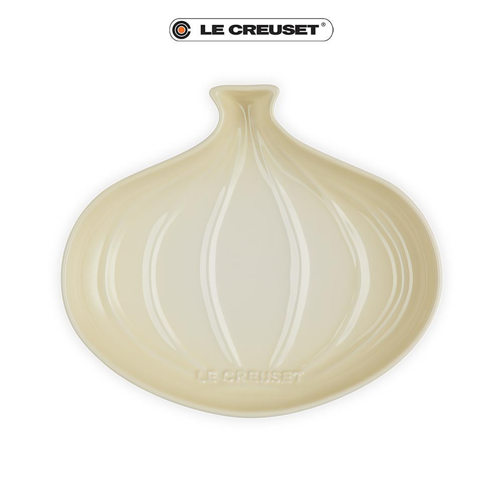 【Le Creuset】造型瓷器洋蔥盤(中)(沙丘白)
