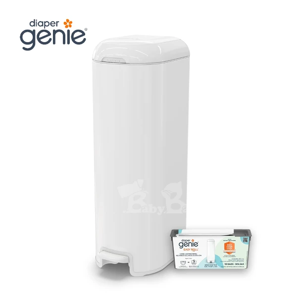 【Diaper Genie】加拿大 Diaper Genie 不鏽鋼 EZ 雙重鎖臭尿布處理器 易撕袋型 (尿布垃圾桶)(1入)