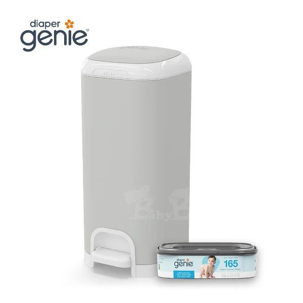 【Diaper Genie】加拿大 Diaper Genie 不鏽鋼雙重鎖臭尿布處理器 (嬰兒尿布桶 尿布垃圾桶)(1入)