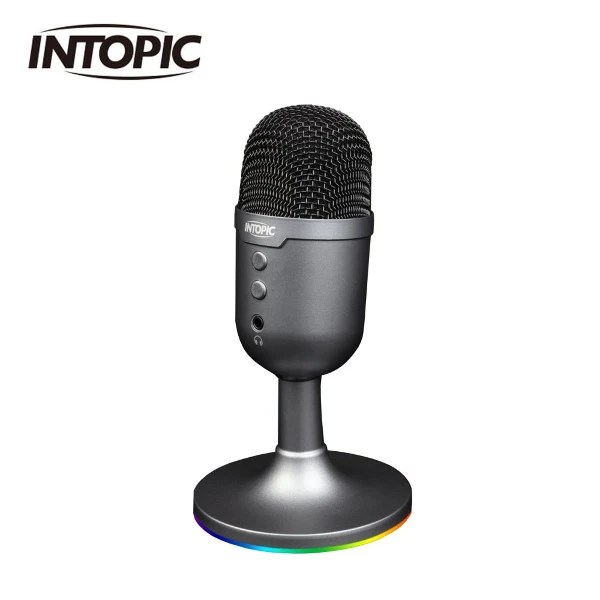 【INTOPIC 廣鼎】JAZZ-UB033 ENC降噪直播麥克風(ENC主動降噪設計一鍵消除環境噪音)