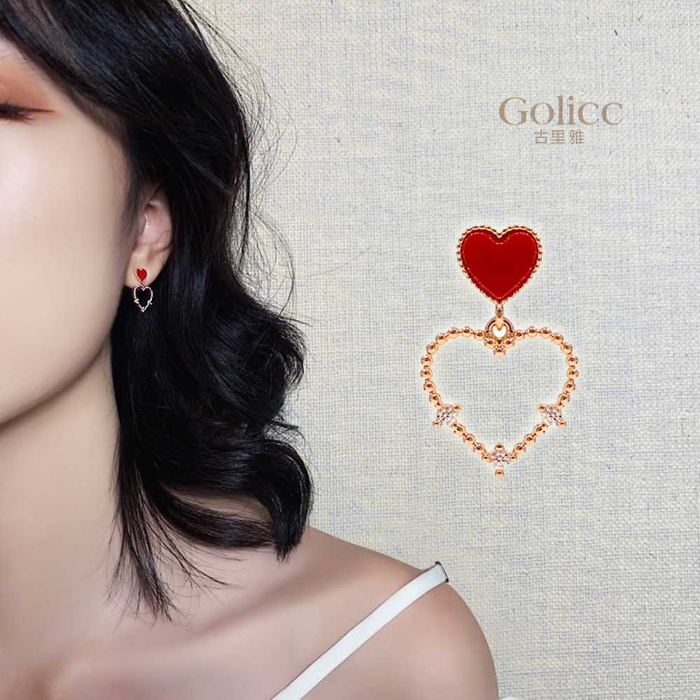 【Gulicc】愛心小紅心耳環(耳環)