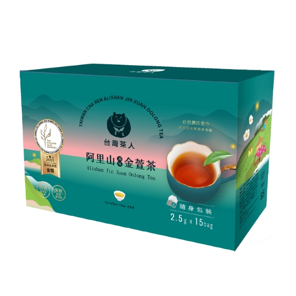 台灣茶人】阿里山風味金萱原葉三角茶包(2.5G X15入/盒) - 全聯全電商