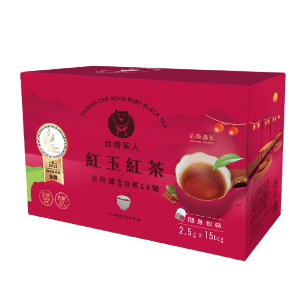 台灣茶人】日月潭紅玉紅茶原葉三角茶包(2.5G X15入/盒) - 全聯全電商