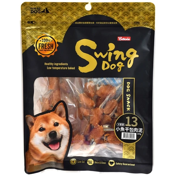 【OzBone 卡賀家】犬零食No.13-小魚干包肉泥(160g)