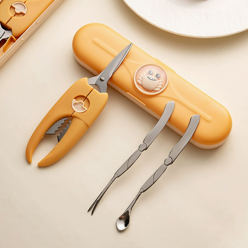 PUSH!】餐具廚房用品新款304不鏽鋼吃蟹工具蟹剝螃蟹剪刀吃蟹拆大閘蟹