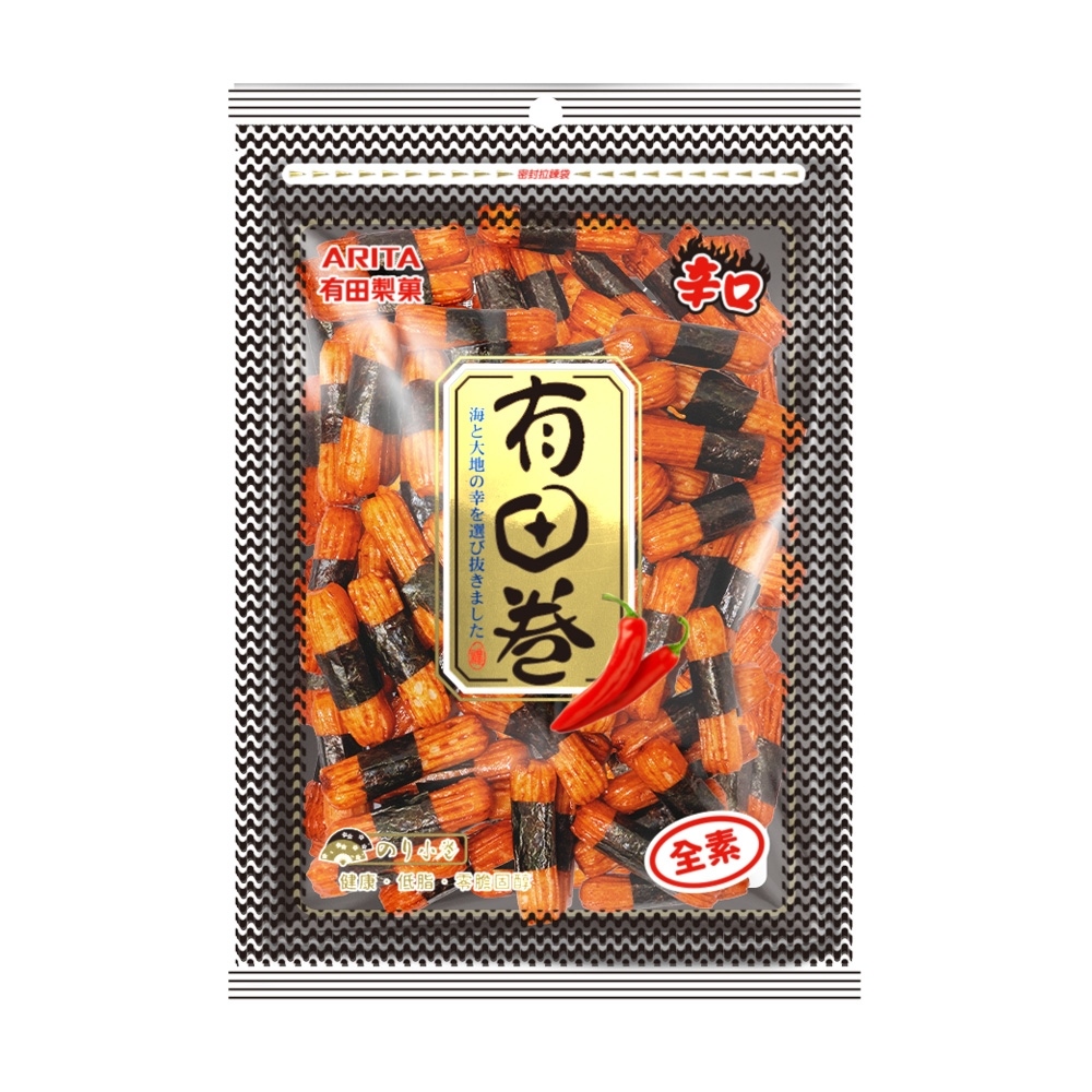 【有田製菓】海苔小卷-辣味(80g)