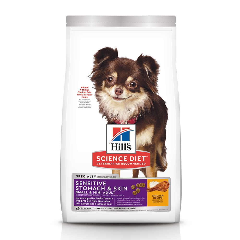 【Hills 希爾思】10439 小型及迷你成犬 敏感胃腸與皮膚 雞肉特調-1.81kgx2包(狗飼料 飼料)
