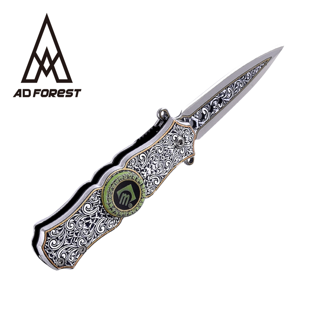 Ad-Forest】野外求生必備妄相折刀/指尖陀螺/戶外求生刀/多功能露營刀