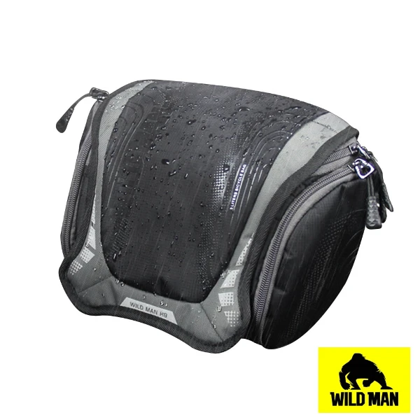 【WILD MAN】自行車龍頭袋可拆式相機工具大容量防水收納包 (黑)