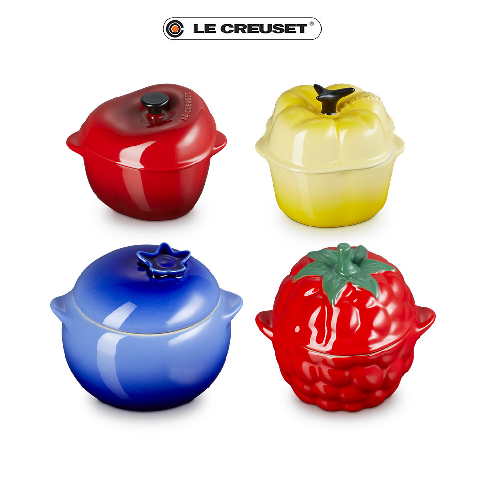 【Le Creuset】造型瓷器蔬果烤盅(蘋果/黃椒/藍莓/覆盆子)