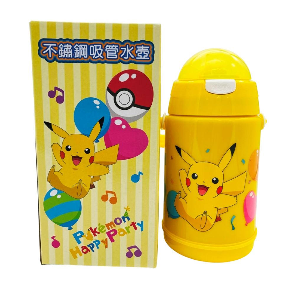 【POKEMON 精靈寶可夢】不鏽鋼吸管水壺(350ml)