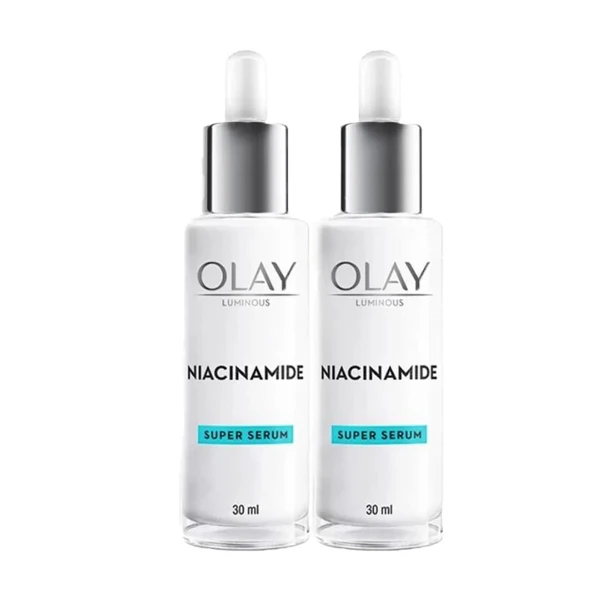 【OLAY 歐蕾】高效透白光塑淡斑精華 30ml 2入組 革糖素小白瓶(航空版)