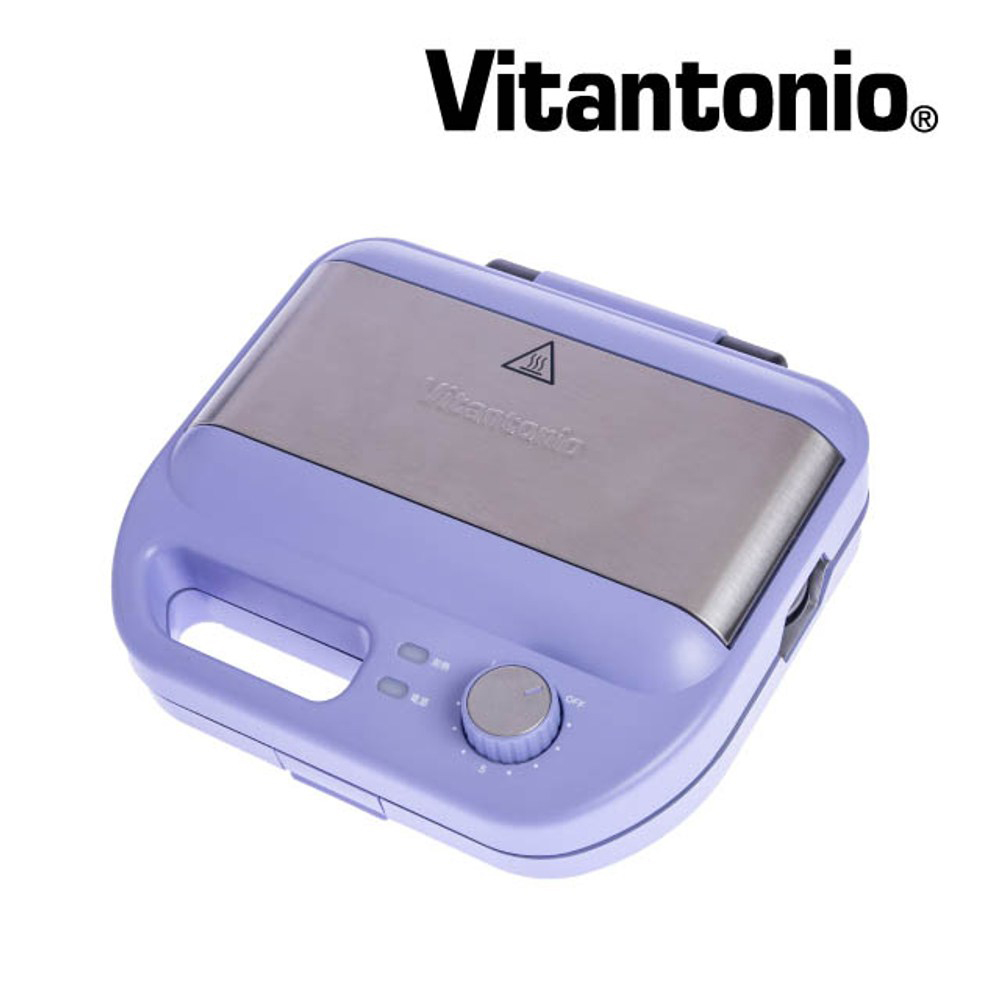【Vitantonio】多功能計時鬆餅機《釀紫》(檸檬烤盤+吐司烤盤)