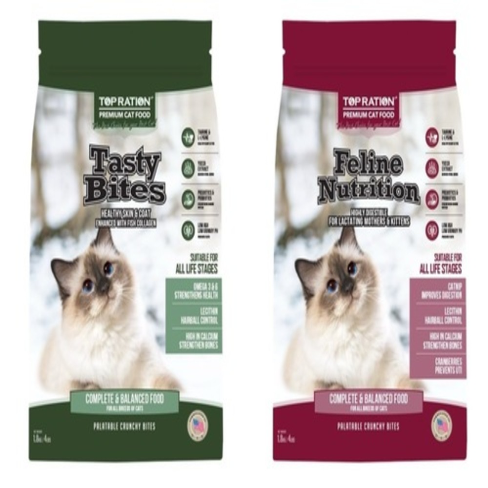 【TOP RATION 美式優選】貓飼料 海陸雙饗/膠原補給 全齡貓配方 1.8kgx2包(貓飼料 飼料) - 全聯全電商