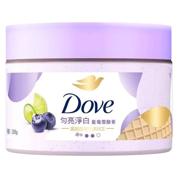 【DOVE 多芬】去角質身體磨砂膏-藍莓雪酪香(298g)