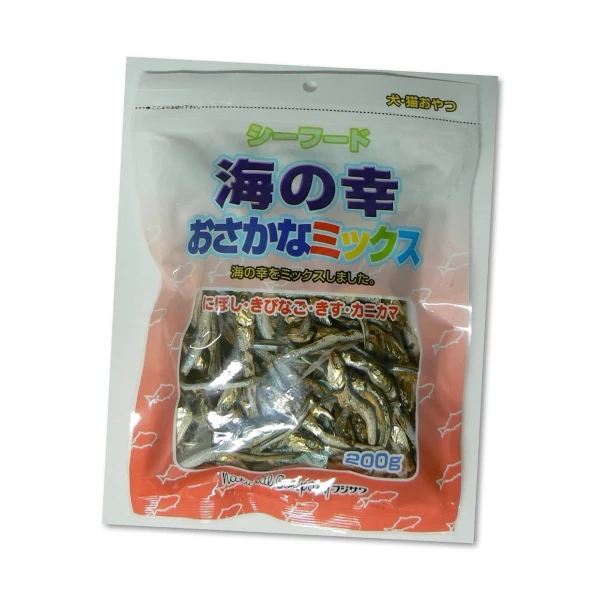 【藤澤】日本 貓咪零食-07綜合海鮮 犬貓零食 200gx5包(貓零食 狗零食 寵物零食)