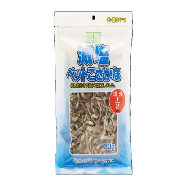 【藤澤】日本 減鹽寵物小魚 80gx5包 貓零食 狗零食(貓零食 狗零食 寵物零食)