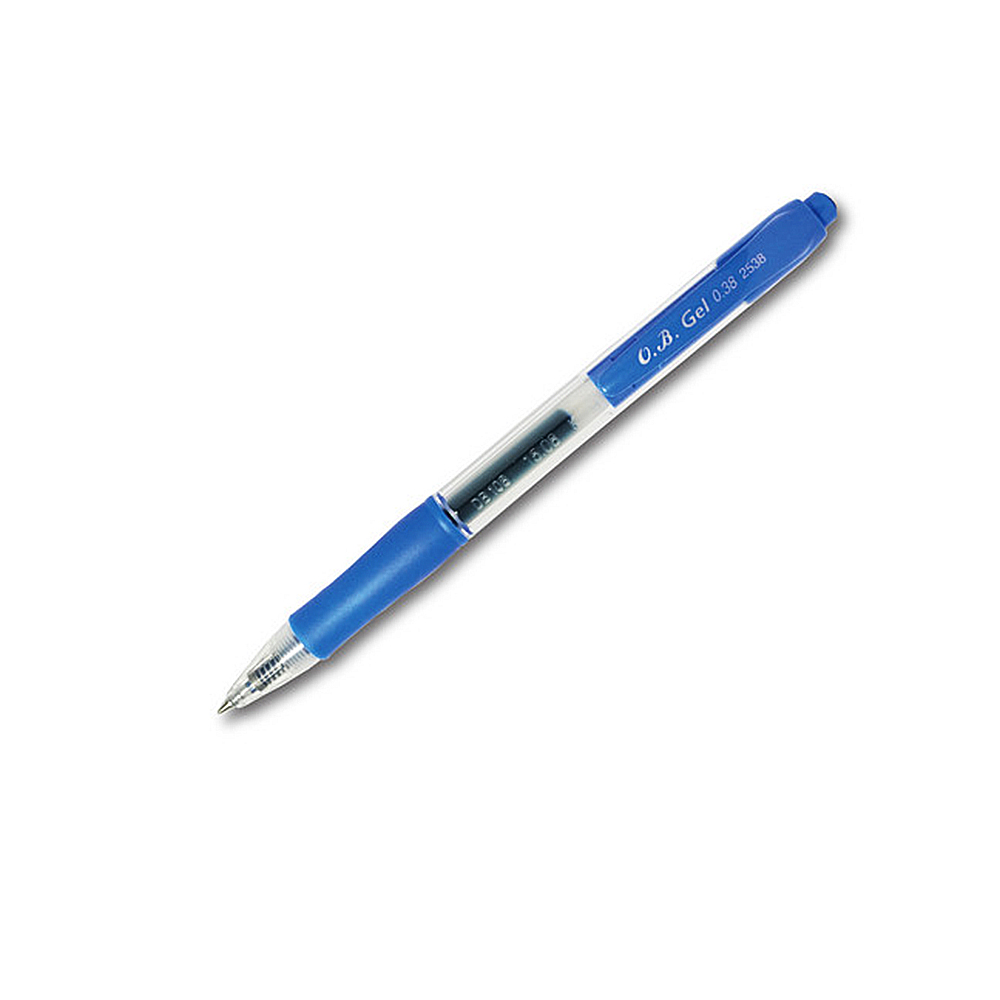 O.B】Gel 自動中性筆0.38 mm 單色(12支/ 盒OB-2538) - 全聯全電商